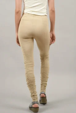 Fashion Evie Lou Vegan Leather Sexy Legging, Sand