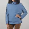Flash Sale Evie Lou Velvet Fleece Marla Top, Blue
