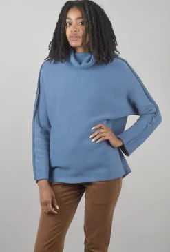 Flash Sale Evie Lou Velvet Fleece Marla Top, Blue