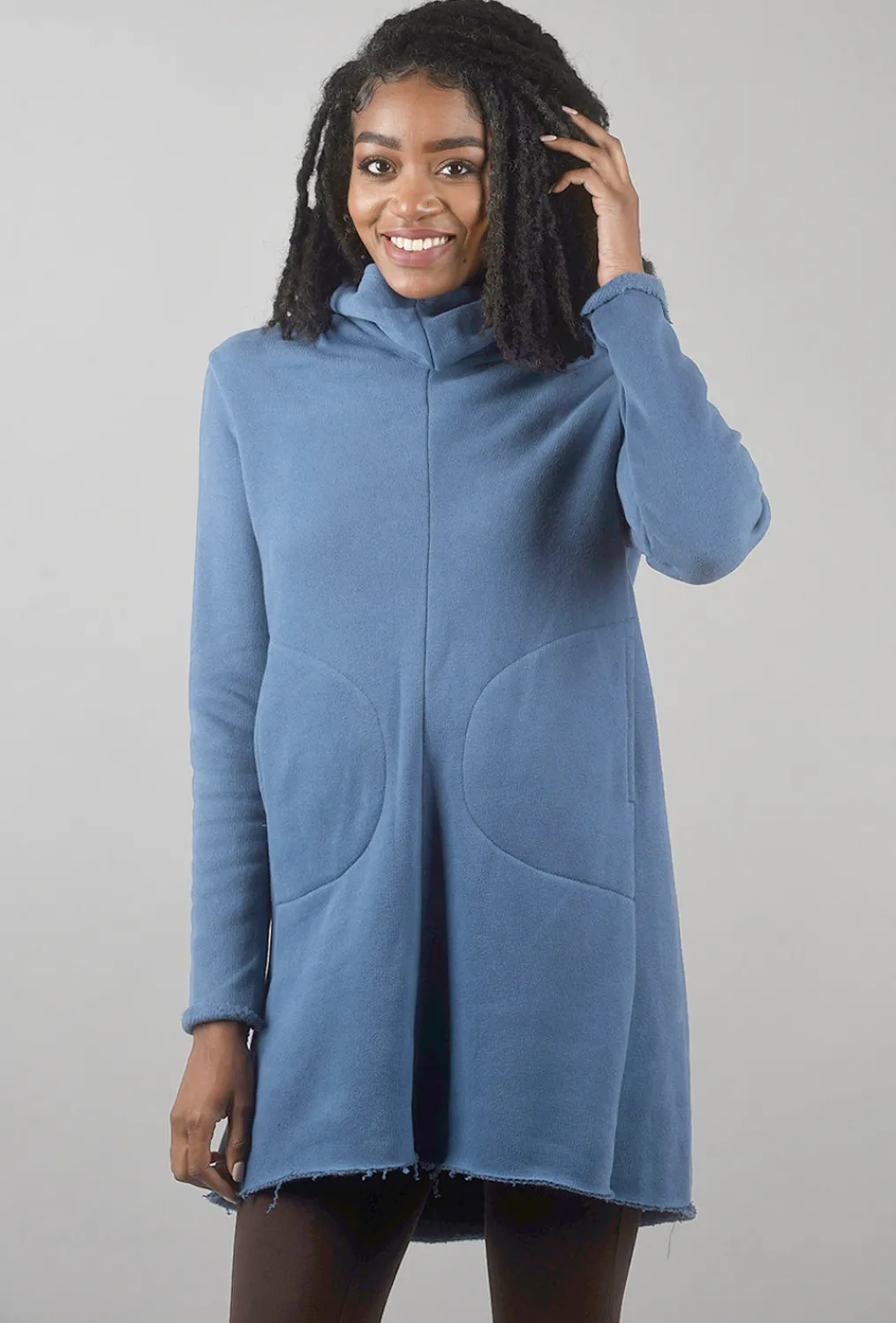 Cheap Evie Lou Velvet Fleece Ricky Tunic, Blue