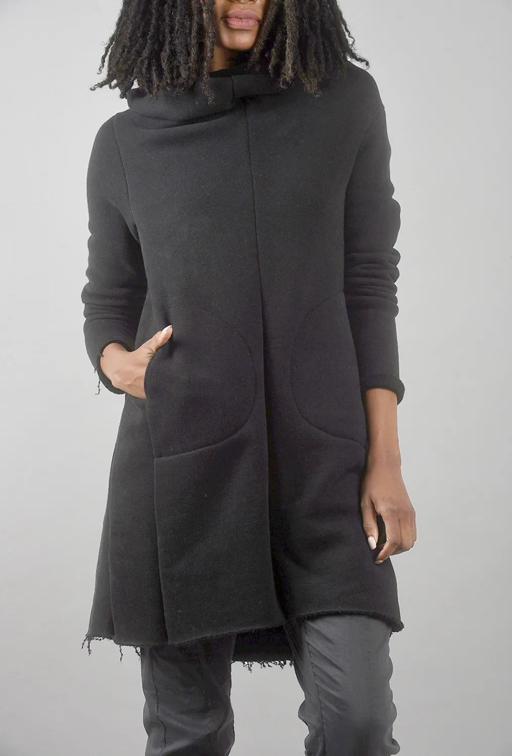 Online Evie Lou Velvet Fleece Ricky Tunic, Black