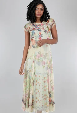 Store Evie Lou Verde Mesh Dress, Cream