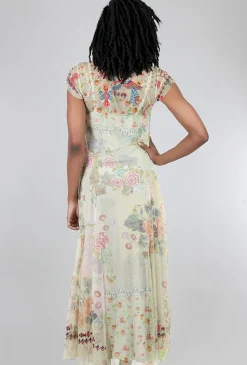Store Evie Lou Verde Mesh Dress, Cream