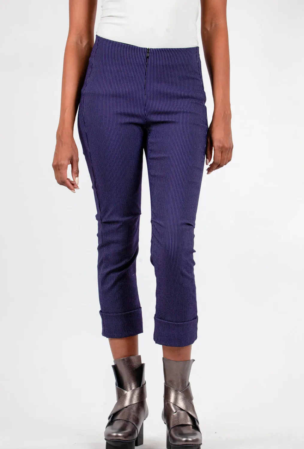 Flash Sale Evie Lou Verona Crop Pant, Marine Stripe