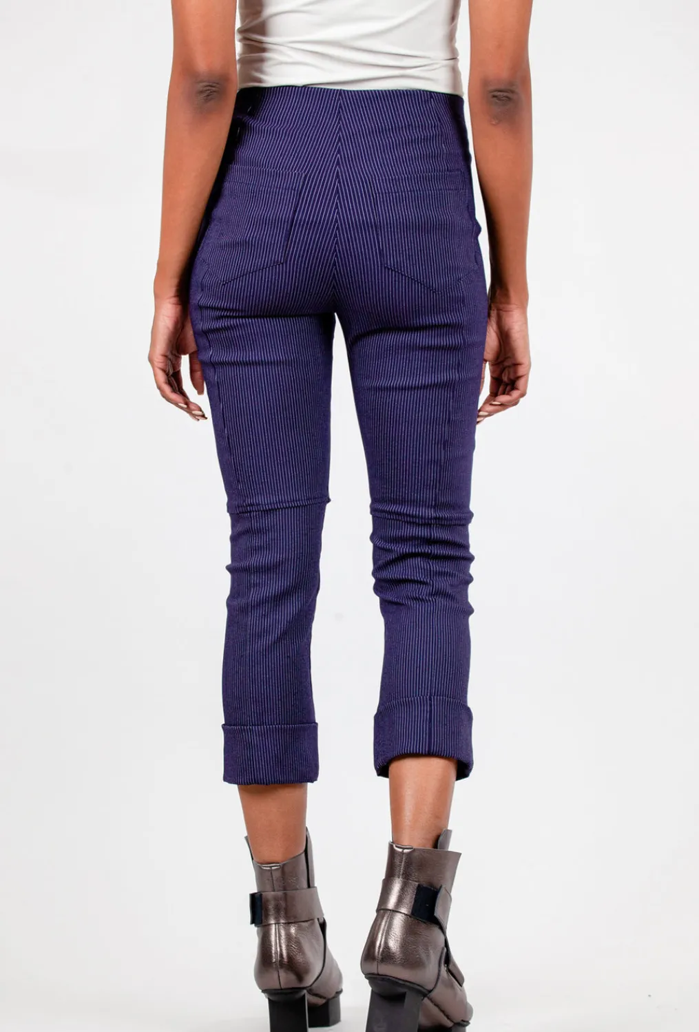 Flash Sale Evie Lou Verona Crop Pant, Marine Stripe