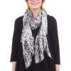 Cheap Evie Lou Vintage Artisan Scarf, Music Notes/Black/White