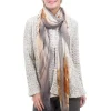 Online Evie Lou Vintage Burgundy Vineyard Scarf, Rust/Gray