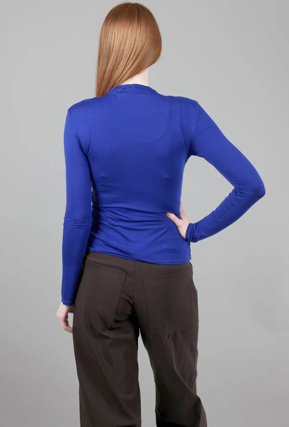 Outlet Evie Lou Viscose Jersey Twist Top, Cobalt