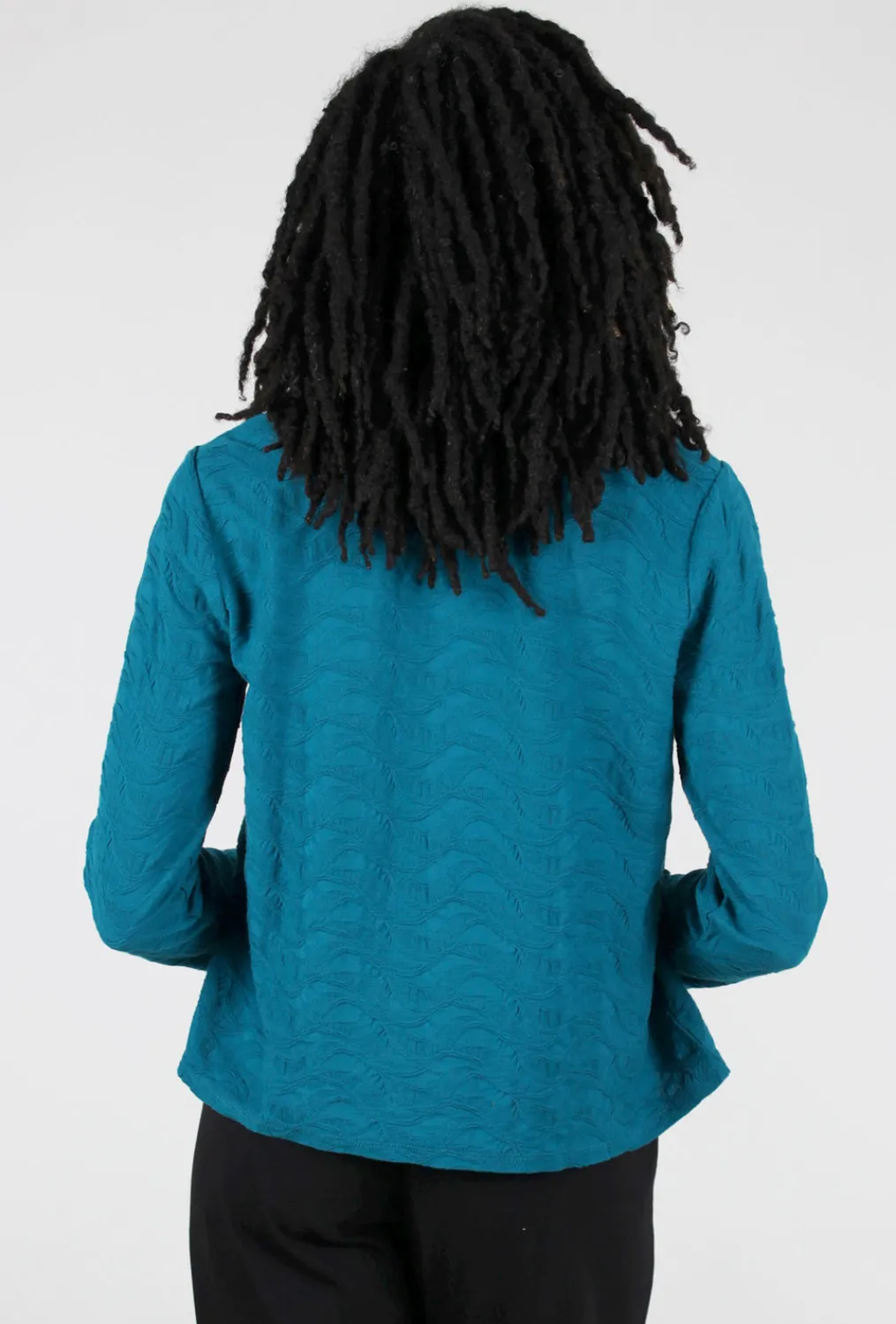 Best Sale Evie Lou Waterfall Knit Cowl Top, Teal
