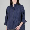 Best Evie Lou Wave Stitch Silk Jacket, Navy