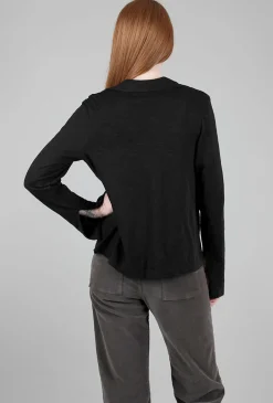 Cheap Evie Lou Wilt Collar Placket Tee, Black