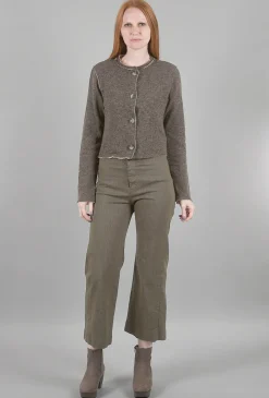 Store Evie Lou Wool Cropped Cardie, Saddle