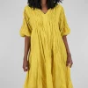Store Evie Lou Zing Dress, Mustard
